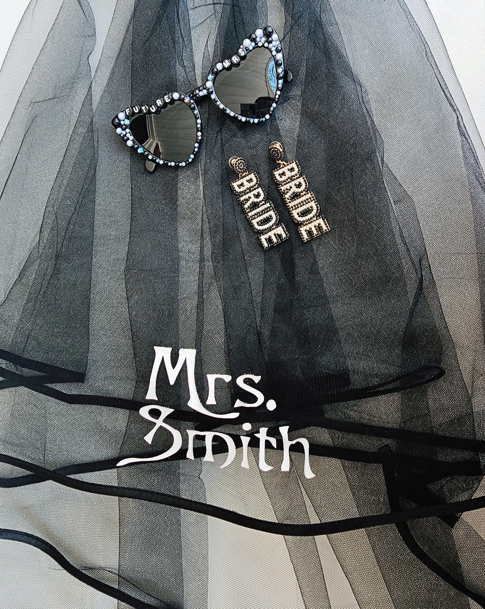 Personalized Black Party Veil – Crafty Lady Boutique display picture 3