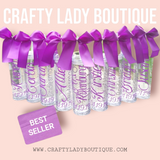 Personalized Tumbler with Straw and Bow, Wedding Party Gifts