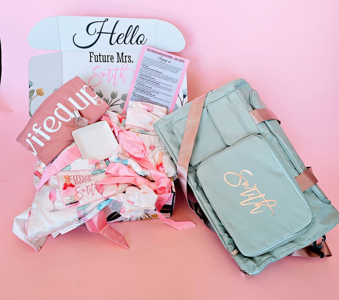 January Monogrammed Bride Box: The Ultimate “Staying In” Bridal Subscription Box for Newly Engaged Brides