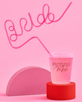 Extra, Extra Straw - XL pink Bride straw