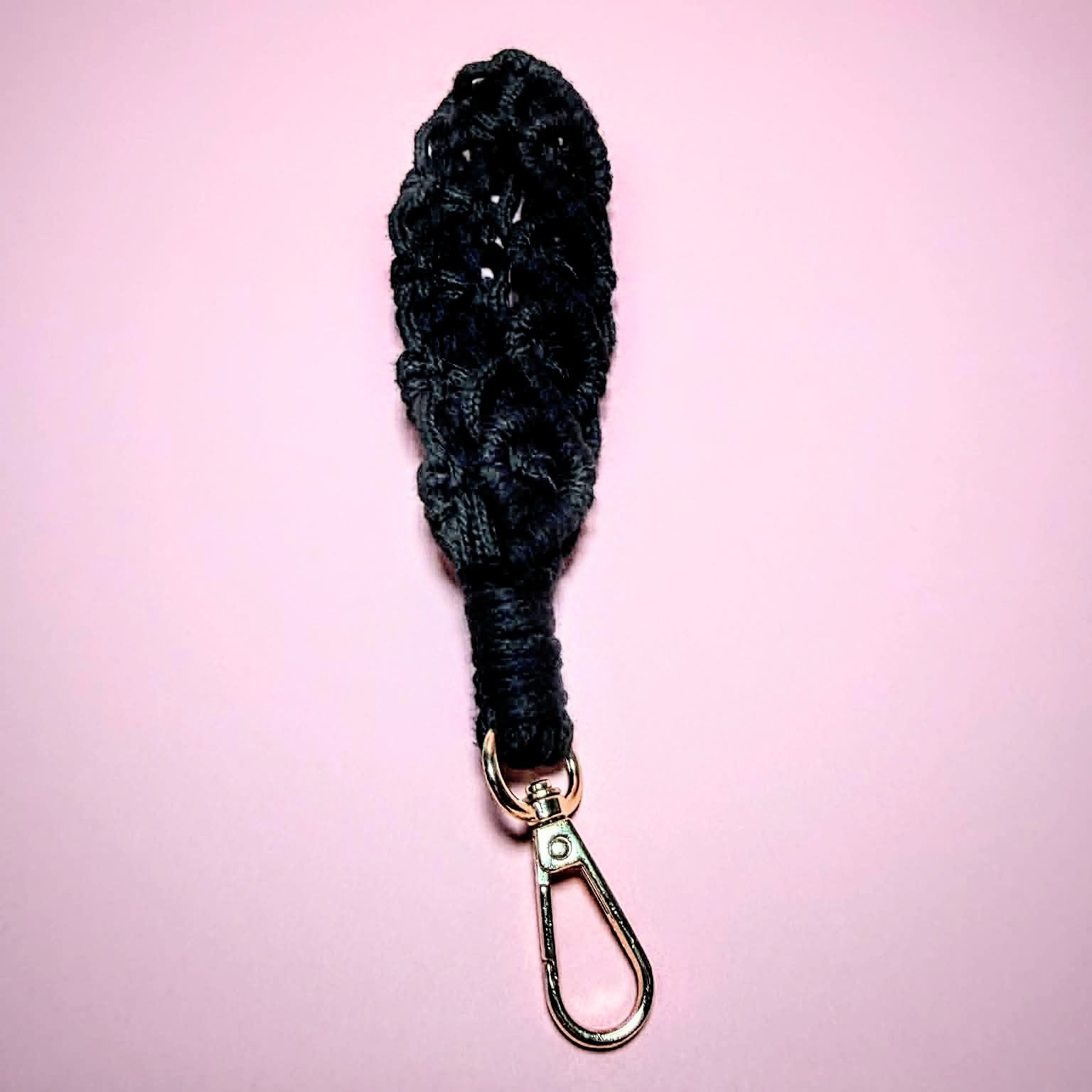 Black Macramé Key Chain
