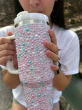 40oz Pearl Embellished Tumbler