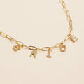 Lilla Haven - Sparkling "Bride"  Cubic Zirconia 18K Gold Charm Necklace: Gold