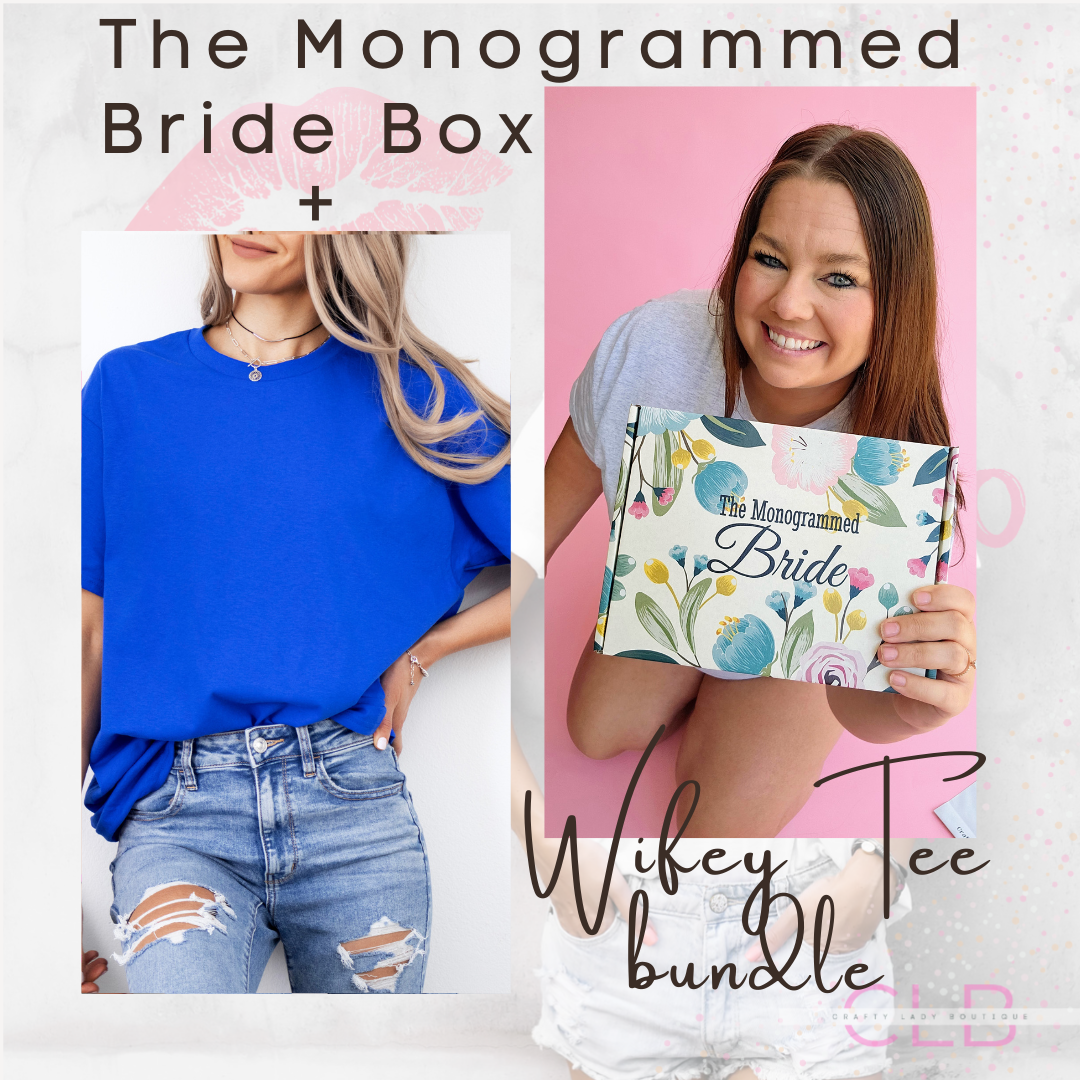 The Monogrammed Bride + Wifey T-Shirt Club Bundle