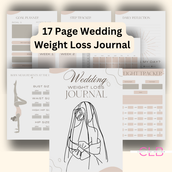Ultimate Wedding Weight Loss Journal - 17 Pages of Wellness & Fitness Tracking