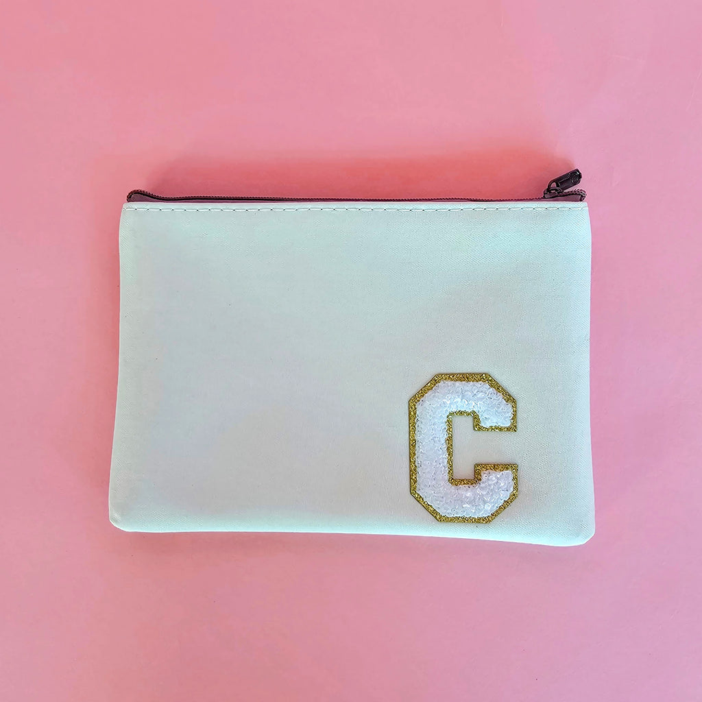 Small Chenille Patch Makeup Bag