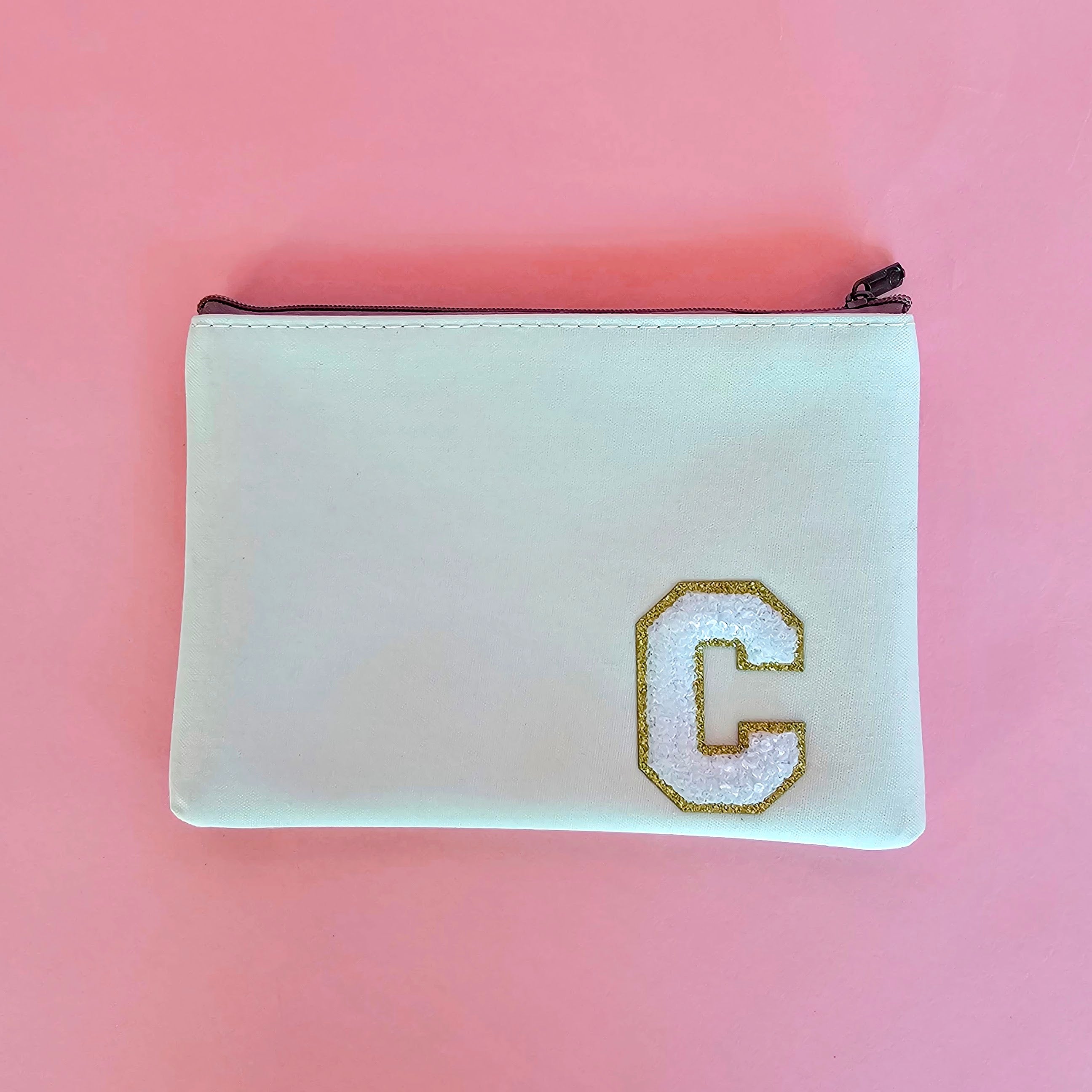 Small Chenille Patch Makeup Bag