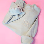 Personalized WIFEY Embroidered Sweatshirt TAN