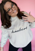 Mrs. Embroidered Sweatshirt with Personalized Name
