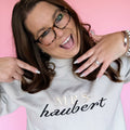 Mrs. Embroidered Sweatshirt with Personalized Name