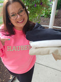 Personalized Pearl & Rhinestone Patch Crew Neck Sweatshirt