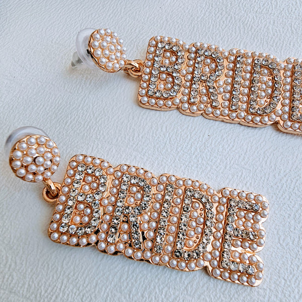 Pearl Bride Glam Earrings