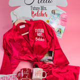 Personalized Red Satin Robe