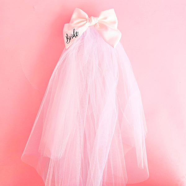 Bride Hair Bow Veil