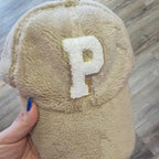 Letter Patch Plush Trucker Hat