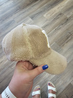 Letter Patch Plush Trucker Hat