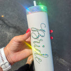 White Rhinestone “BRIDE” Tumbler