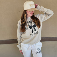 Personalized Wifey Sweatshirt with Bow