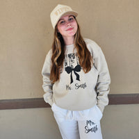Personalized Wifey Sweatshirt with Bow