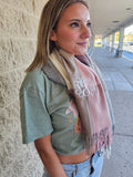 Cozy Fall Scarf – Monogram-Embroidered Plaid Wrap