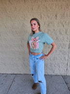 Hand-Painted Pink Pumpkin Bow T-Shirt | Exclusive Bride & Wife Tee