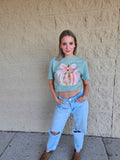 Hand-Painted Pink Pumpkin Bow T-Shirt | Exclusive Bride & Wife Tee