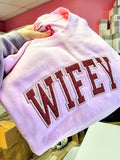 Glitter Embroidered Bride or Wifey Sweatshirt