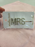 Sparkling Rhinestone “Bride” or "Mrs" Hair pin