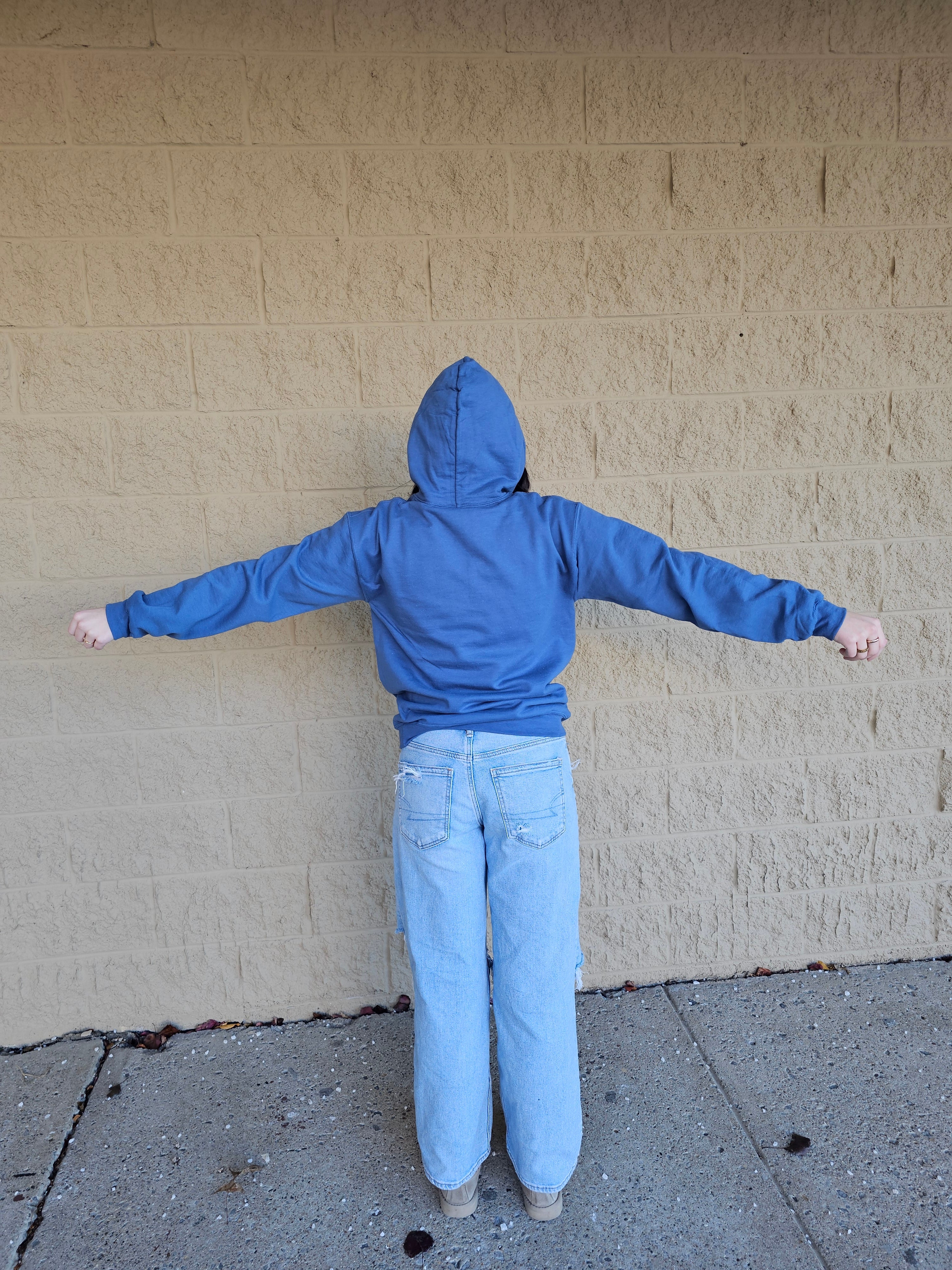 Personalized Dusty Blue Bride/Wife Hoodie