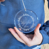 Christmas Ornament for engagement.