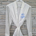 Personalized Tulle Sleeve Bridal Robe