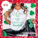Personalized Lucky Bride 2025 Tee – St. Patrick’s Day Edition