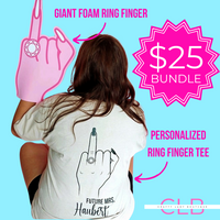 Foam Finger + Personalized Ring Finger Tee Bundle