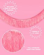 That's Hot Fringe - pink foil banner