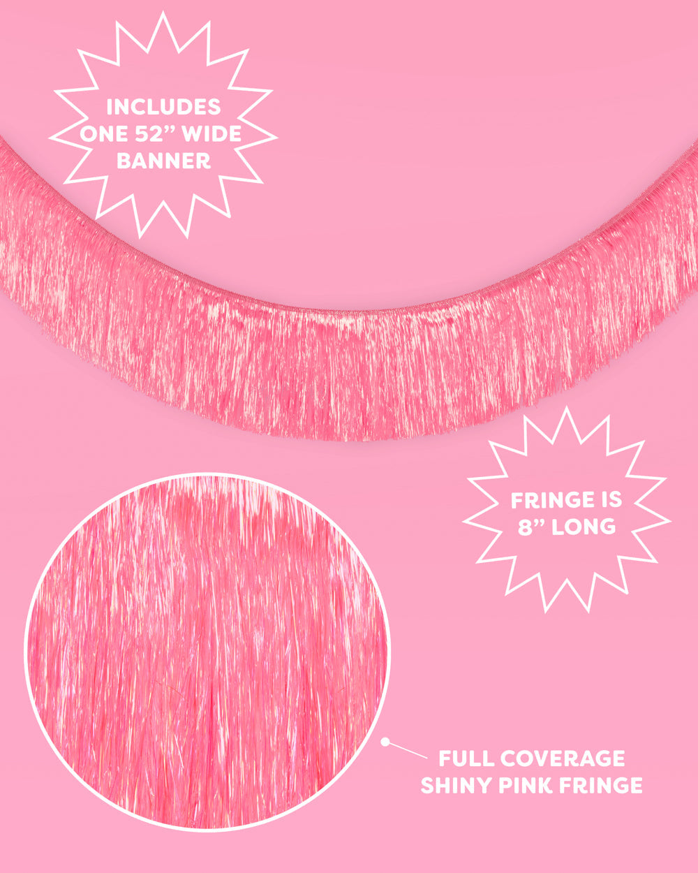 That's Hot Fringe - pink foil banner
