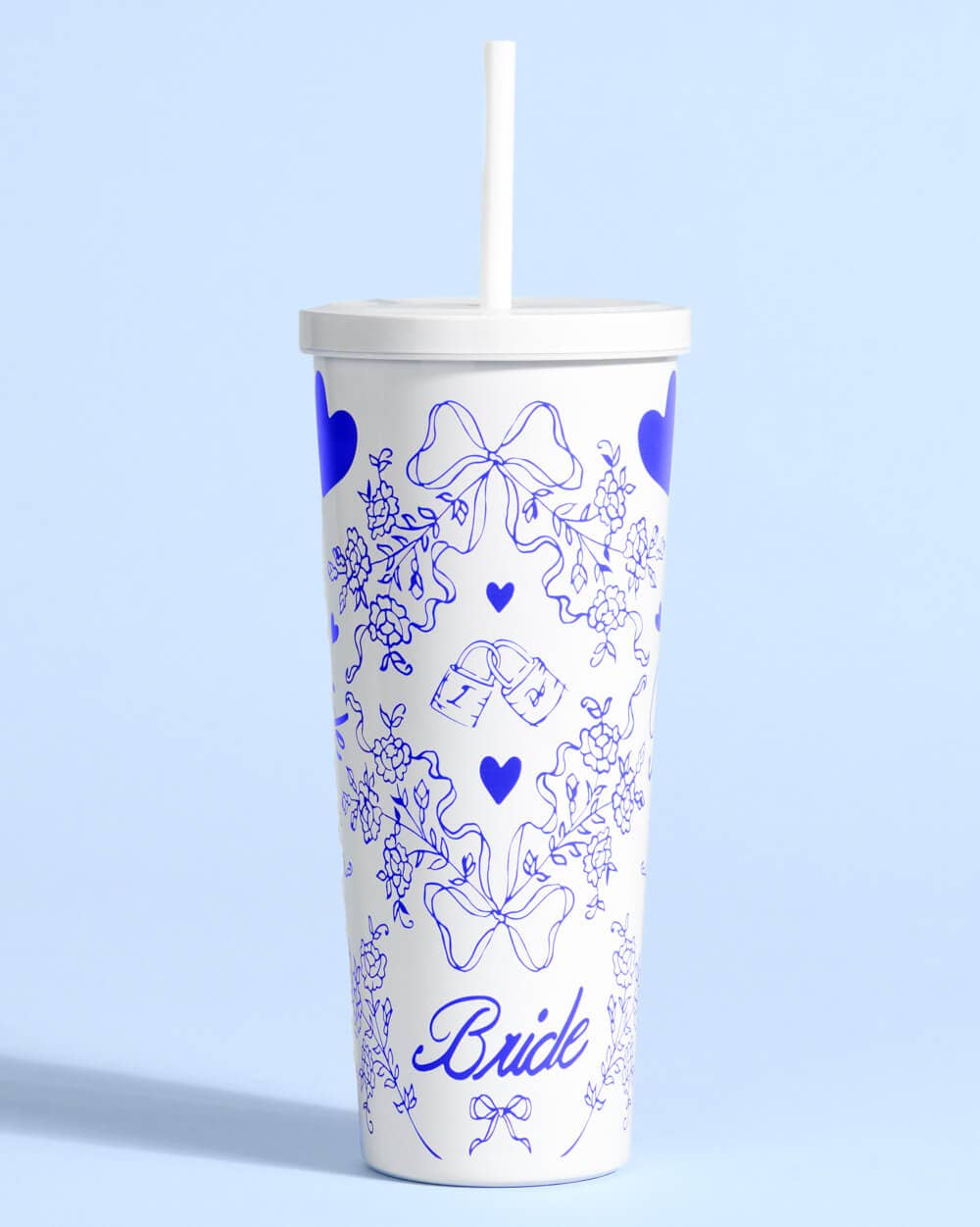xo, Fetti - Something Blue Tumbler - 24 oz bride cup, drink, bachelor