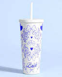 xo, Fetti - Something Blue Tumbler - 24 oz bride cup, drink, bachelor