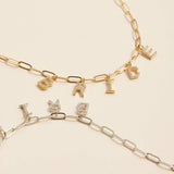 Lilla Haven - Sparkling "Bride"  Cubic Zirconia 18K Gold Charm Necklace: Gold