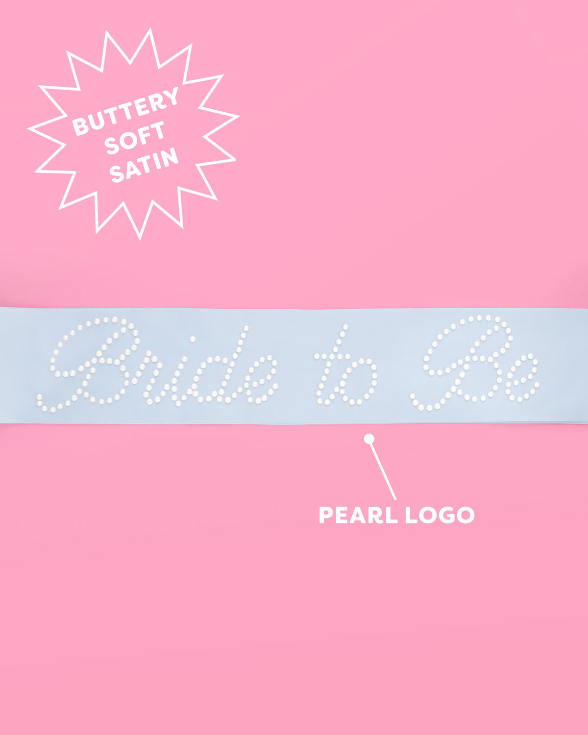 Pearl Blue Sash - blue silk + pearls