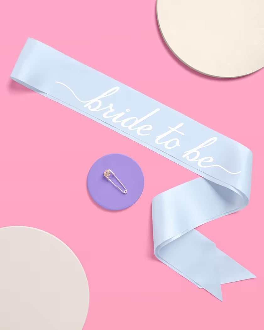 Light Blue Bride Sash