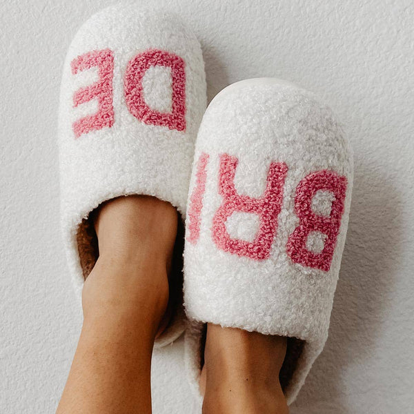 Katydid - BRIDE Slippers for Women: White / S/M