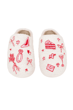 Katydid - Wedding Doodles Wholesale House Slippers: White