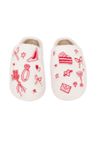 Katydid - Wedding Doodles Wholesale House Slippers: White / M/L