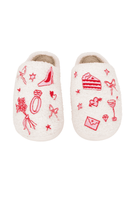 Katydid - Wedding Doodles Wholesale House Slippers: White / L/XL