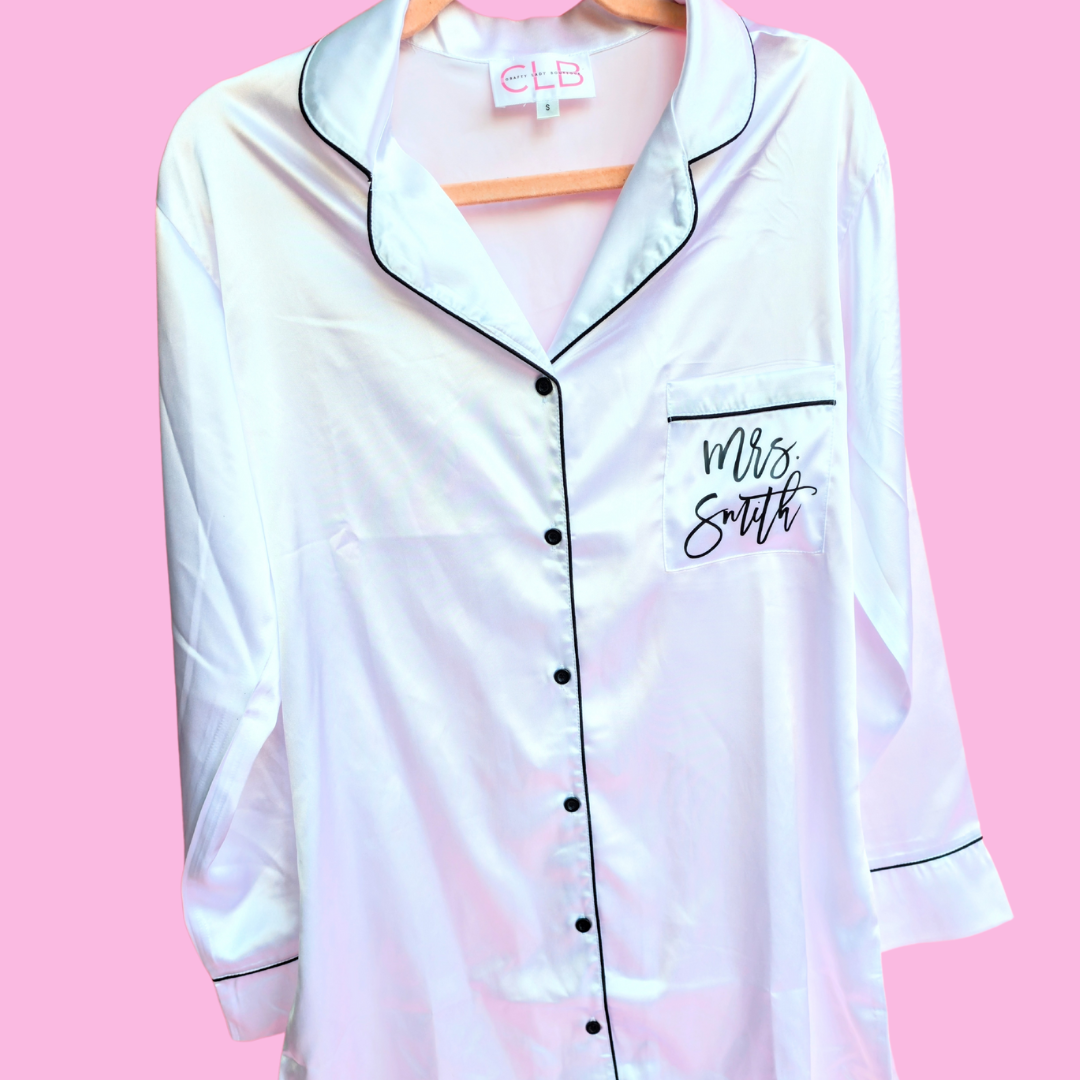Personalized Oversized Bridal Silk Tee