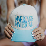Katydid - Marriage Material Two-Toned Trucker Hats For Women: Pink and Tan