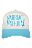 Katydid - Marriage Material Two-Toned Trucker Hats For Women: Pink and Tan