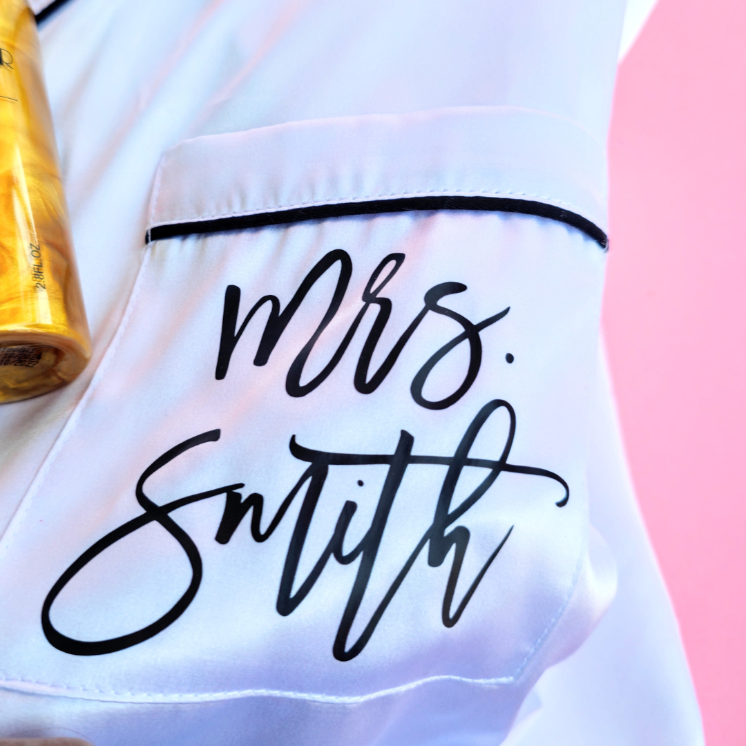 Personalized Oversized Bridal Silk Tee