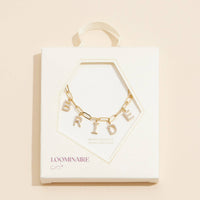 Lilla Haven - Sparkling "Bride"  Cubic Zirconia 18K Gold Charm Necklace: Gold
