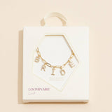 Lilla Haven - Sparkling "Bride"  Cubic Zirconia 18K Gold Charm Necklace: Gold